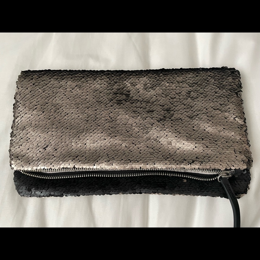 Stella & Dot Margeaux reversible sequin clutch